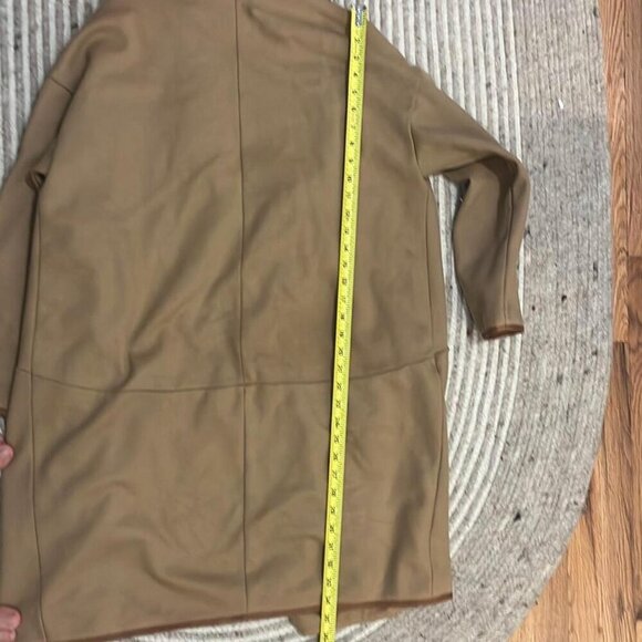 Lafayette 148 New York camel cocoon style wool coat (as is missing button) - Picture 6 of 8